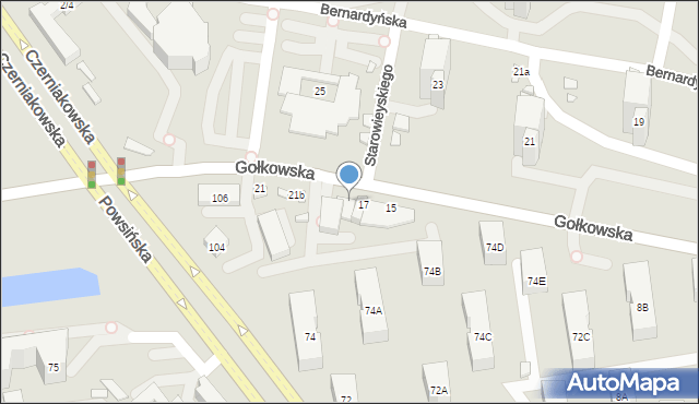 Warszawa, Gołkowska, 19, mapa Warszawy