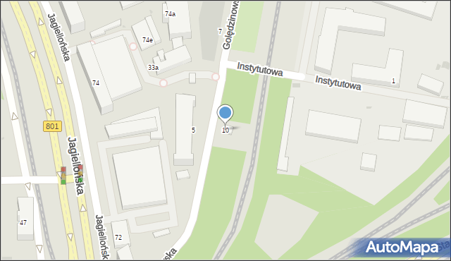 Warszawa, Golędzinowska, 10, mapa Warszawy