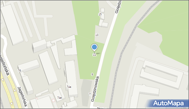Warszawa, Golędzinowska, 11, mapa Warszawy