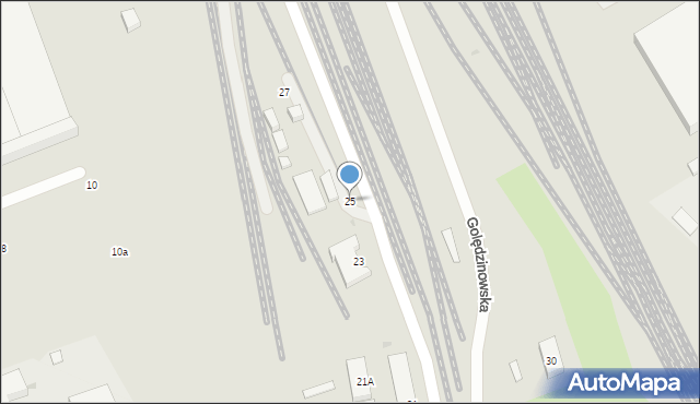 Warszawa, Golędzinowska, 25, mapa Warszawy