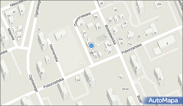 Warszawa, Goworowska, 6B, mapa Warszawy