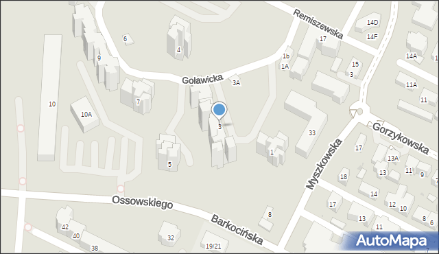 Warszawa, Goławicka, 3, mapa Warszawy