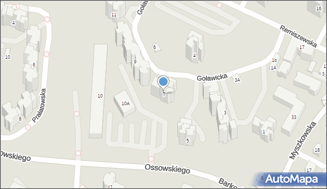 Warszawa, Goławicka, 7, mapa Warszawy