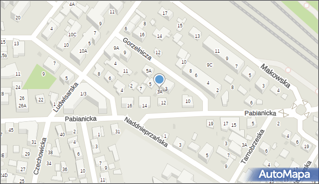 Warszawa, Gorzelnicza, 3A, mapa Warszawy