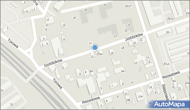 Warszawa, Goździków, 12, mapa Warszawy