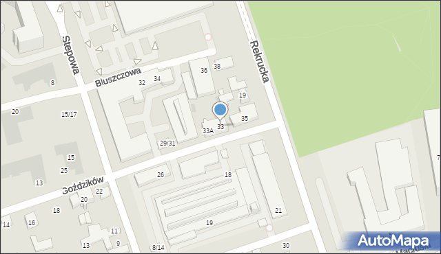 Warszawa, Goździków, 33, mapa Warszawy