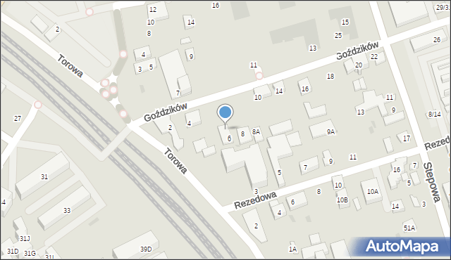 Warszawa, Goździków, 6a, mapa Warszawy