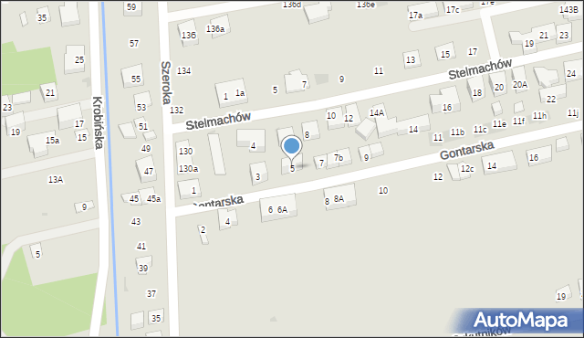 Warszawa, Gontarska, 5, mapa Warszawy