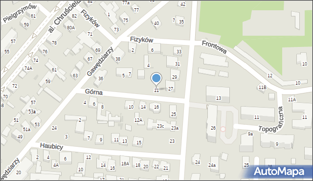 Warszawa, Górna, 11, mapa Warszawy