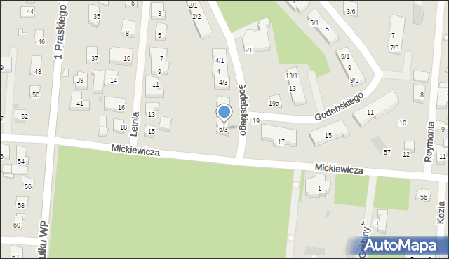 Warszawa, Godebskiego Cypriana, 6/3, mapa Warszawy