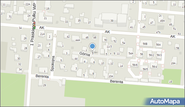 Warszawa, Górna, 3, mapa Warszawy