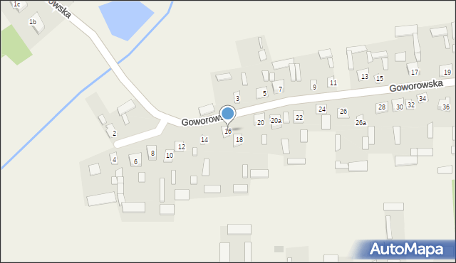 Wąsewo, Goworowska, 16, mapa Wąsewo