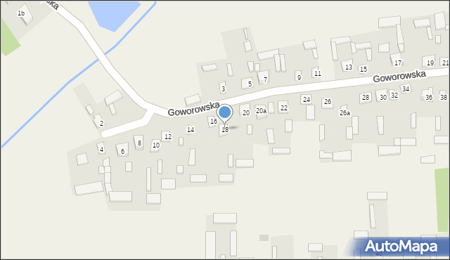 Wąsewo, Goworowska, 18, mapa Wąsewo