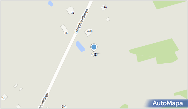 Węgrów, Gołębiewskiego Józefa, 43E, mapa Węgrów