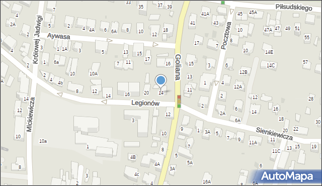 Wieliczka, Goliana Zygmunta, ks., 14, mapa Wieliczka