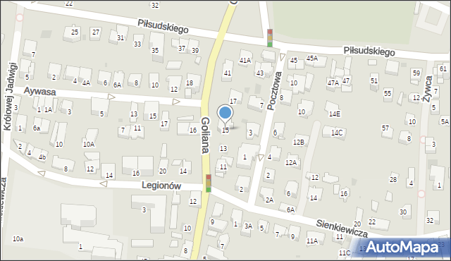Wieliczka, Goliana Zygmunta, ks., 15, mapa Wieliczka