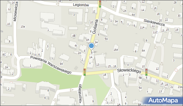 Wieliczka, Goliana Zygmunta, ks., 3, mapa Wieliczka