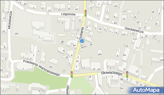 Wieliczka, Goliana Zygmunta, ks., 3A, mapa Wieliczka