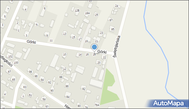 Wieliszew, Górki, 18, mapa Wieliszew