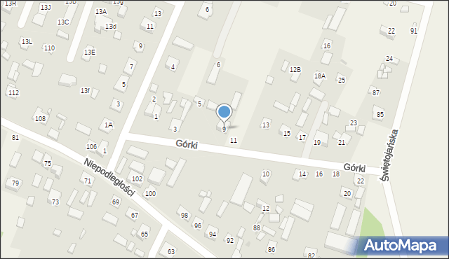 Wieliszew, Górki, 9, mapa Wieliszew