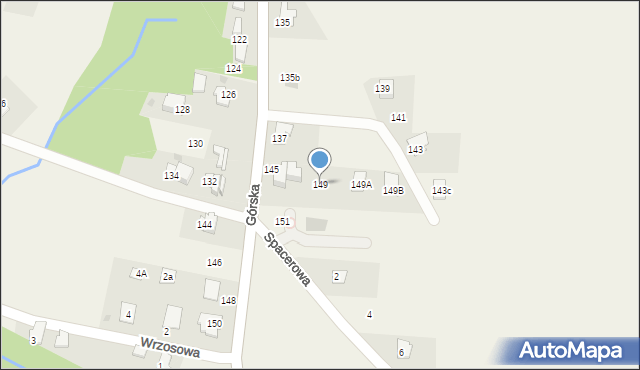 Wieprz, Górska, 149, mapa Wieprz