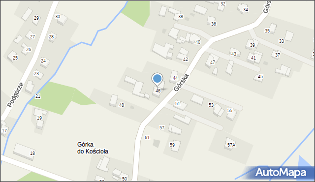 Wieprz, Górska, 46, mapa Wieprz