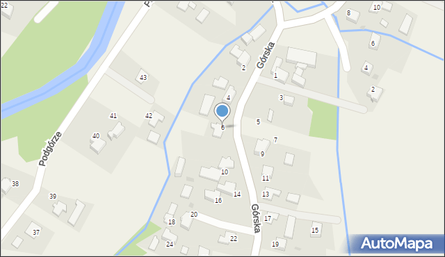 Wieprz, Górska, 6, mapa Wieprz