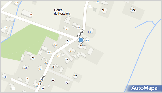 Wieprz, Górska, 67, mapa Wieprz