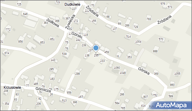 Wieprz, Górska, 235, mapa Wieprz