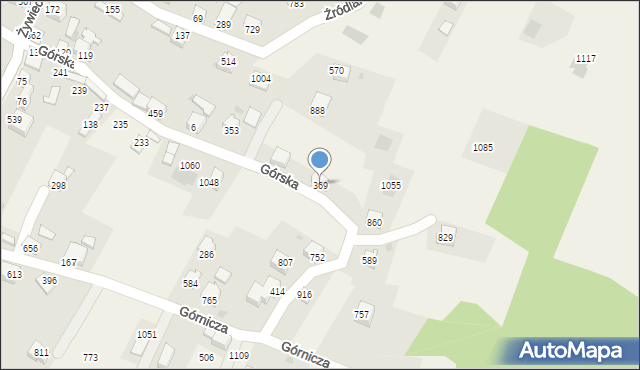 Wieprz, Górska, 369, mapa Wieprz