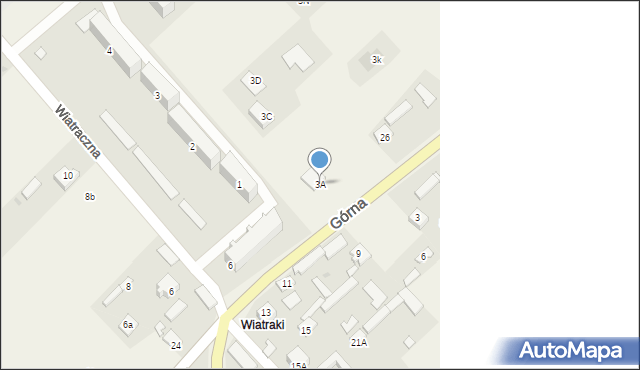 Wierzbica, Górna, 3A, mapa Wierzbica