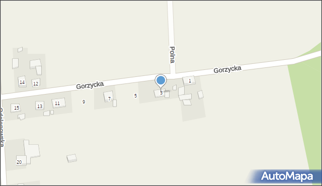 Wierzbno, Gorzycka, 3, mapa Wierzbno