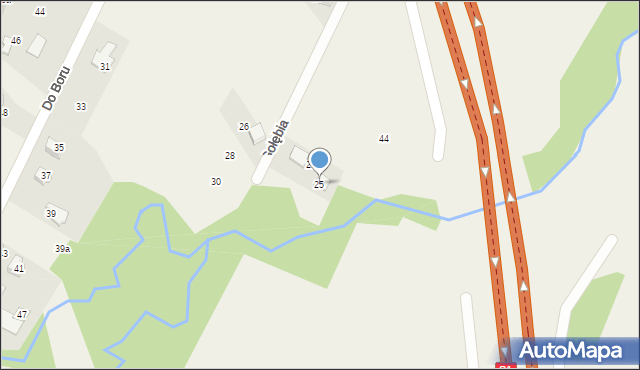 Wilkowice, Gołębia, 25, mapa Wilkowice