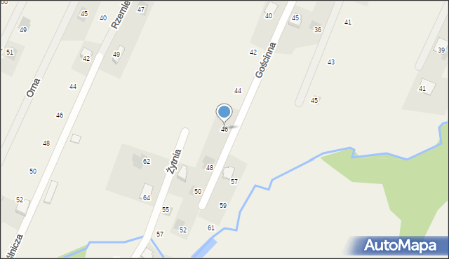Wilkowice, Gościnna, 46, mapa Wilkowice