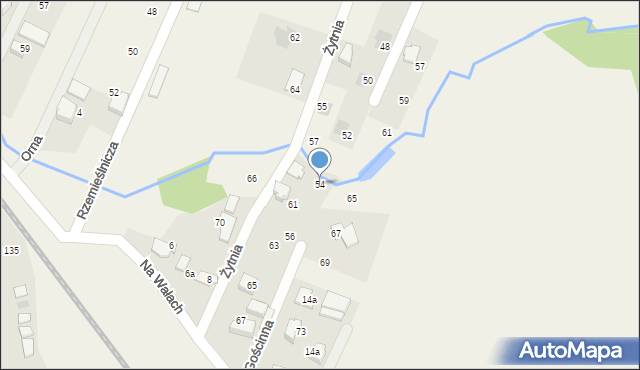 Wilkowice, Gościnna, 54, mapa Wilkowice