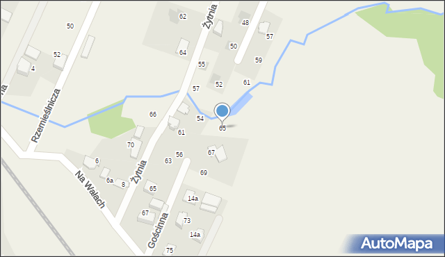 Wilkowice, Gościnna, 65, mapa Wilkowice