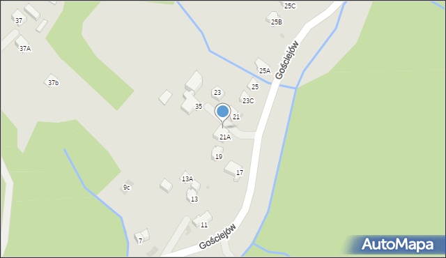 Wisła, Gościejów, 34, mapa Wisła