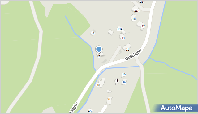 Wisła, Gościejów, 7, mapa Wisła