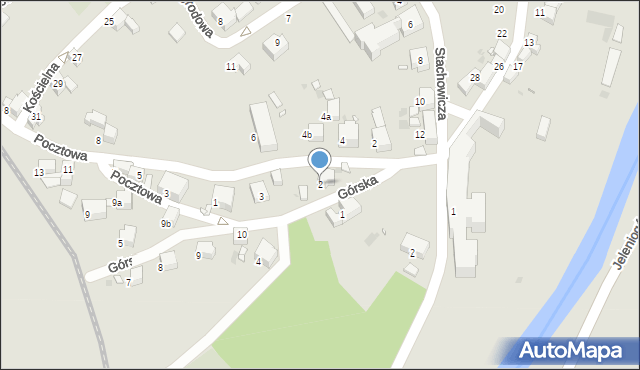 Wleń, Górska, 2, mapa Wleń