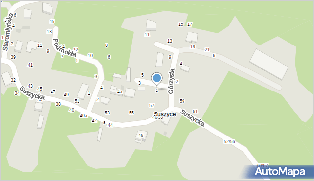 Włocławek, Górzysta, 1, mapa Włocławka