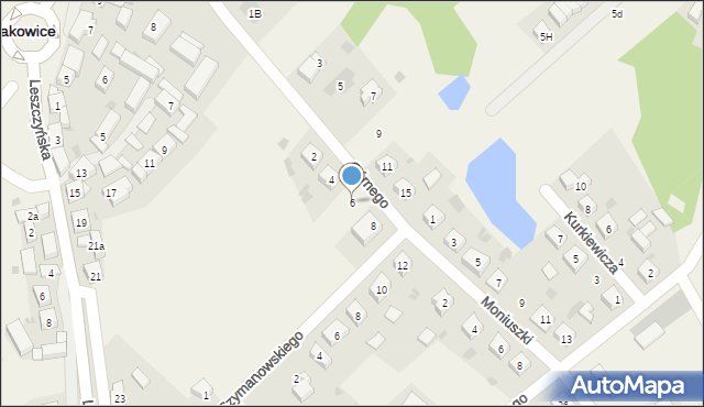 Włoszakowice, Górnego Józefa, ks., 6, mapa Włoszakowice