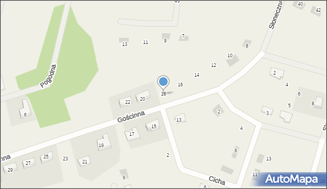 Wójtowo, Gościnna, 18, mapa Wójtowo