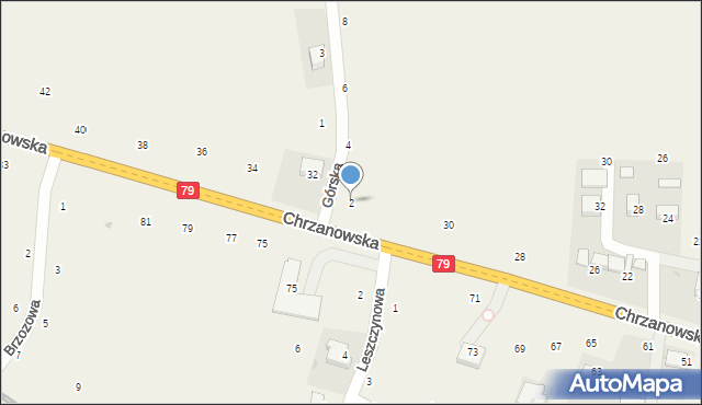 Wola Filipowska, Górska, 2, mapa Wola Filipowska