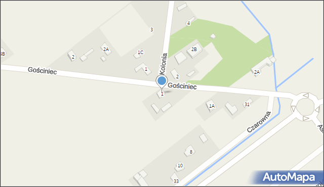 Wola Gołkowska, Gościniec, 1, mapa Wola Gołkowska