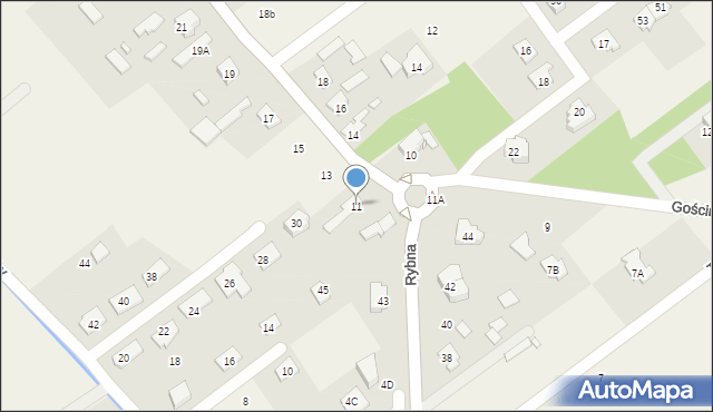 Wola Gołkowska, Gościniec, 11, mapa Wola Gołkowska