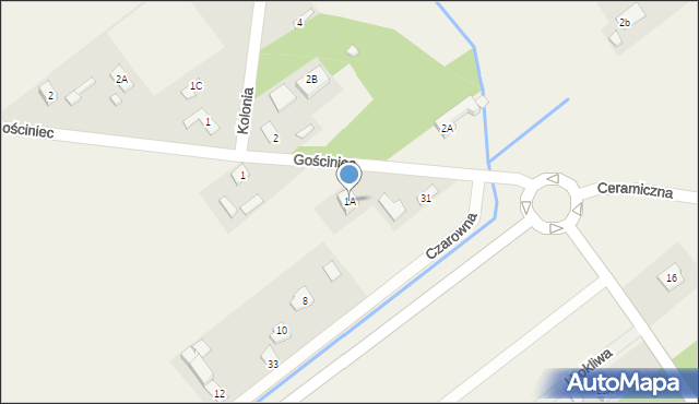 Wola Gołkowska, Gościniec, 1A, mapa Wola Gołkowska