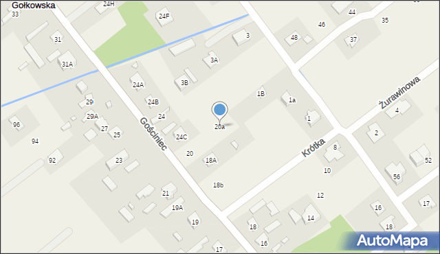 Wola Gołkowska, Gościniec, 20a, mapa Wola Gołkowska