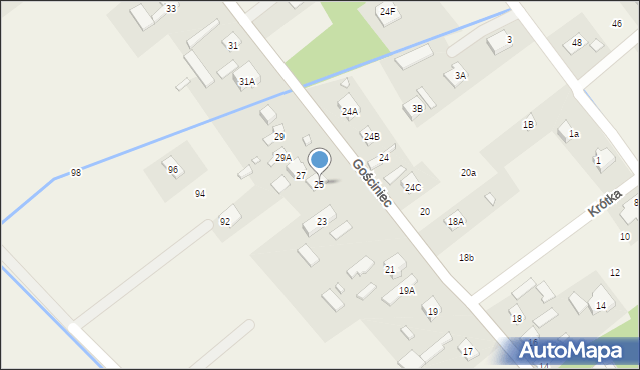 Wola Gołkowska, Gościniec, 25, mapa Wola Gołkowska