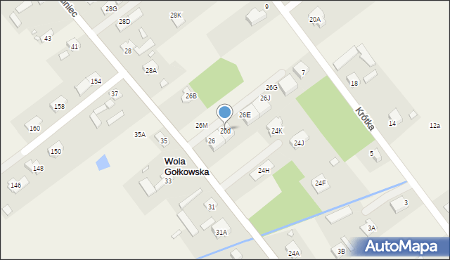 Wola Gołkowska, Gościniec, 26d, mapa Wola Gołkowska