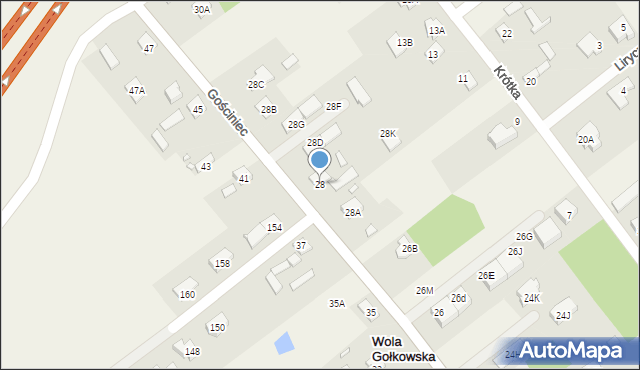 Wola Gołkowska, Gościniec, 28, mapa Wola Gołkowska